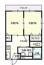 山形県山形市成沢西5丁目（賃貸アパート2K・2階・39.66㎡） その2