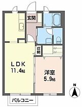 山形県山形市成沢西2丁目（賃貸アパート1LDK・1階・41.80㎡） その2