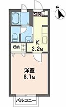 山形県山形市飯田3丁目（賃貸アパート1K・2階・26.20㎡） その2