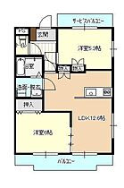 山形県山形市嶋南2丁目（賃貸マンション2LDK・2階・54.05㎡） その2