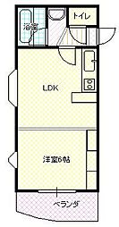 アルビレオ南三番町 1LDKの間取図画像