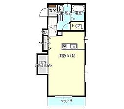 エイペクスアライ 1Kの間取図画像