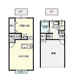 ピュア西都 1LDKの間取図画像
