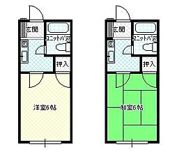 レディースクラウン 1Kの間取図画像