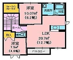 メゾンアージュ2 2LDKの間取図画像