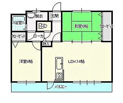印役2丁目マンション 2LDKの間取図画像
