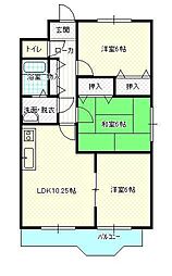 サンライズマンション鈴川B 3LDKの間取図画像