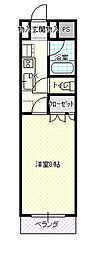 ZINハイツ 1Kの間取図画像