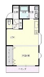 シャルム吉原NORTH 1LDKの間取図画像