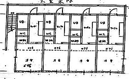 クレール2 1Kの間取図画像