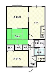 ドミールあこや 3DKの間取図画像