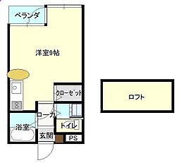 ハイツマロニエ大手町A 1Kの間取図画像