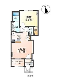ノアガーデン 1LDKの間取図画像