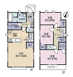 物件画像 全3棟／Ａ号棟　利便重視の駐車場2台仕様