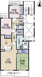 セントラル・コーポ船橋2番館 3LDKの間取図画像