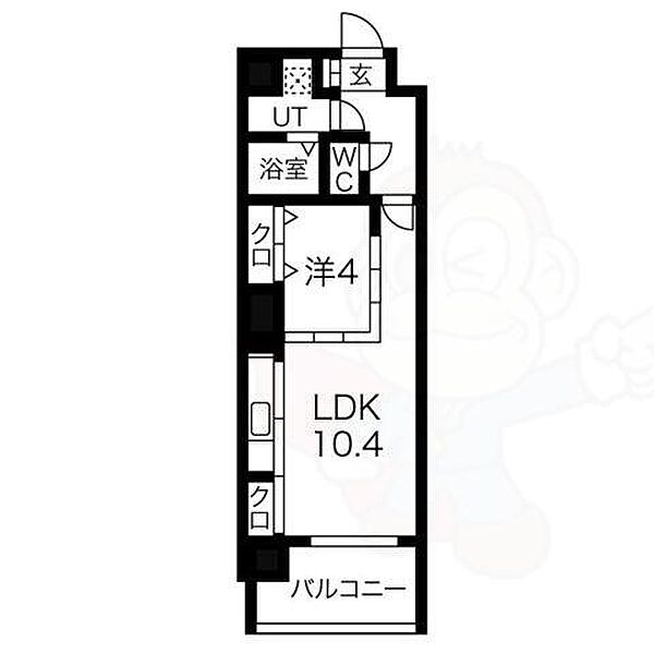 愛知県名古屋市中区千代田４丁目(賃貸マンション1LDK・12階・41.57㎡)の写真 その2