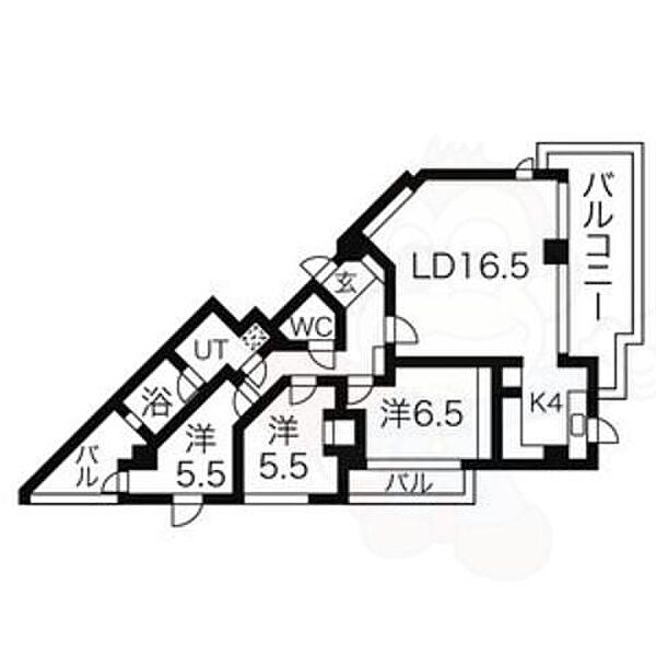 愛知県名古屋市昭和区滝川町(賃貸マンション3LDK・6階・90.70㎡)の写真 その2