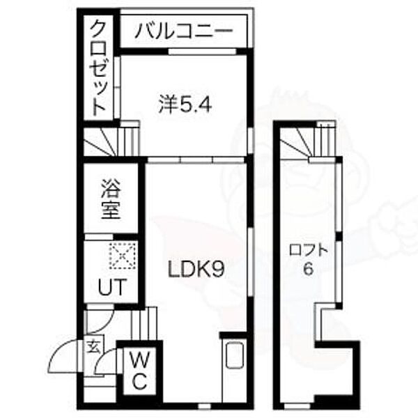 愛知県名古屋市瑞穂区大喜町４丁目(賃貸アパート1LDK・1階・34.05㎡)の写真 その2