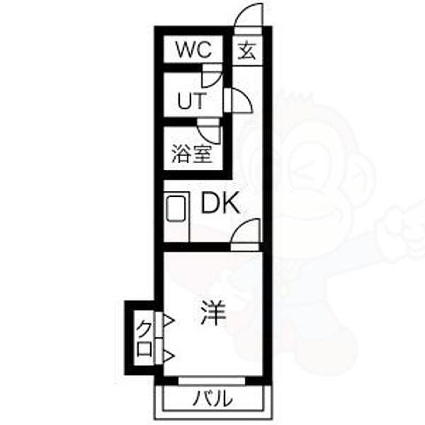 愛知県名古屋市南区柴田本通２丁目(賃貸マンション1DK・6階・27.50㎡)の写真 その2