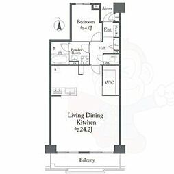 杁中スカイタウンB棟 1LDKの間取図画像