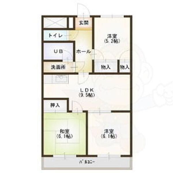 メゾンドUM ｜愛知県名古屋市中川区福川町３丁目(賃貸マンション3LDK・5階・56.70㎡)の写真 その2