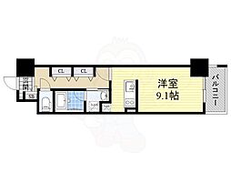 JR中央本線 鶴舞駅 徒歩7分の賃貸マンション 6階ワンルームの間取り