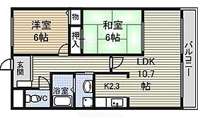 愛知県名古屋市瑞穂区彌富通２丁目34番1号（賃貸マンション2LDK・6階・58.24㎡） その2