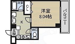 アーバンコート小松 1Kの間取図画像