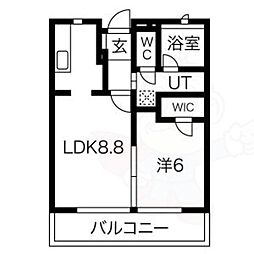 キャストビル豊田 1LDKの間取図画像