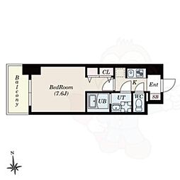 S-RESIDENCE桜本町awesome 13階1Kの間取り