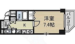 プレサンス桜通り葵 5階1Kの間取り