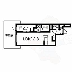 Lives Residence 東桜 1階1LDKの間取り