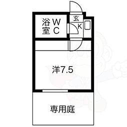 アルカディア御器所 1Kの間取図画像