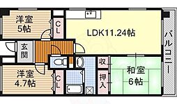 あおいマンション 3LDKの間取図画像