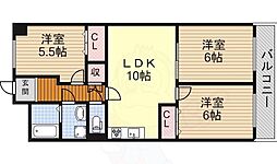 プレザント白金 3LDKの間取図画像