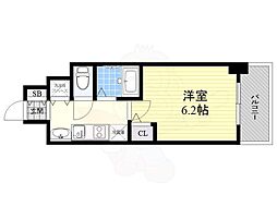 プレサンスSAKAE白川公園2 1Kの間取図画像