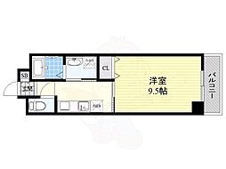 ライジングヴィラ葵 1Kの間取図画像