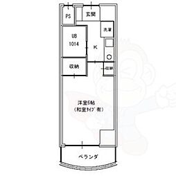 露橋ロイヤルハイツ1 4階/-