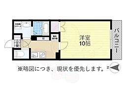 メゾンラペジーブル 1Kの間取図画像