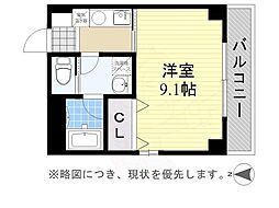 ブルーメ中柳 1Kの間取図画像