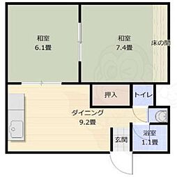 江口マンション四女子 2階/-