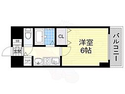 プレサンス久屋大通公園サウス 1Kの間取図画像