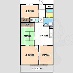 レジデンス光和3 4DKの間取図画像