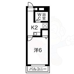 ライオンズマンション新栄 1Kの間取図画像