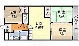 山田ビル 3LDKの間取図画像