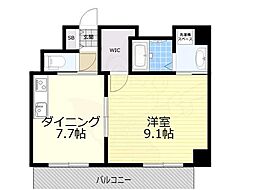 カゾーネアッソ 1LDKの間取図画像