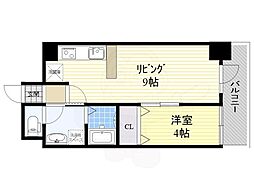 ヴェルジュコート1 1LDKの間取図画像