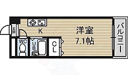 ブロンズ森島 1Kの間取図画像