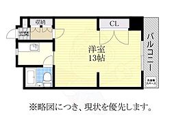 サン・プラザ ワンルームの間取図画像