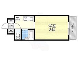 第7フクマルビル 1Kの間取図画像